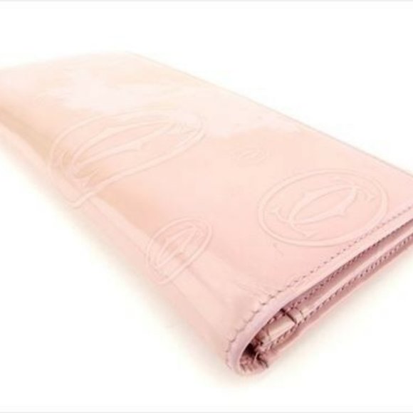 Cartier Wallet Purse Long Wallet Pink leather Woman Authentic Used T7150 - Picture 4 of 8